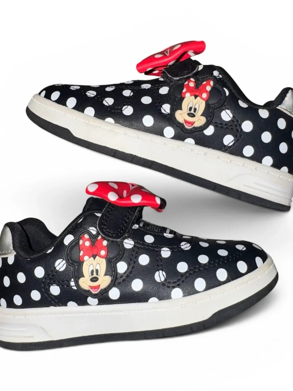 Disney Polka Dot Minnie Mouse Sneakers with Red Bow